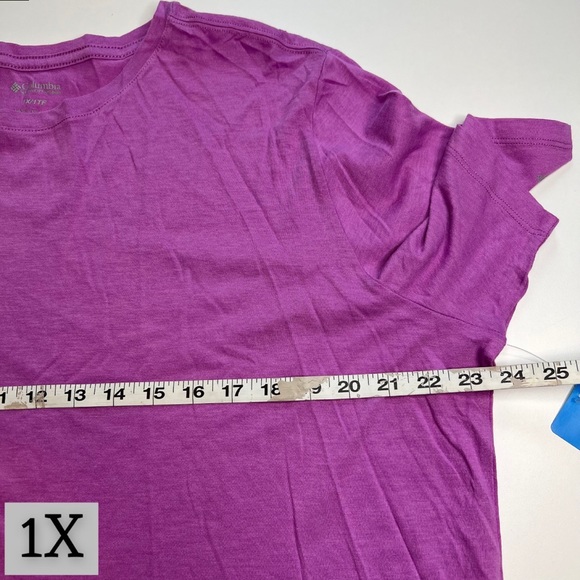 Columbia Purple “Bluebird Day” Relaxed Crewneck Tee Shirt, Multiple Sizes, NWT!! - Picture 6 of 11